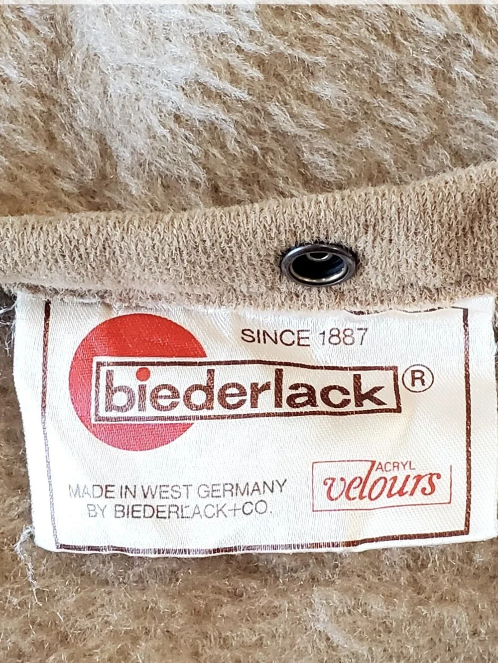 Vtg Biederlack West Germany Cuddle Wrap Sleeping Bag Blanket Brown/Tan EUC